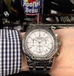New Copy Audemars Piguet Royal Oak "Tattoo" Watch White Chronograph Face